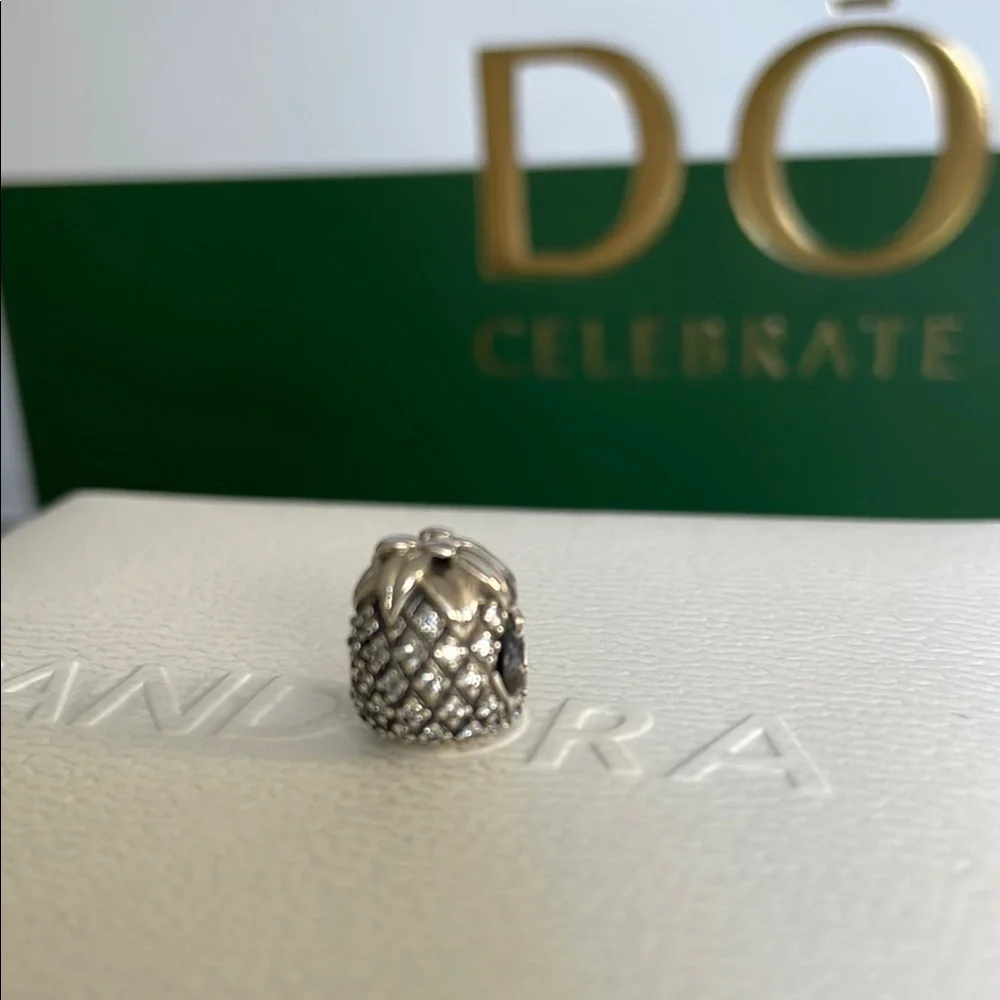 Pandora Perfect Pineapple CZ Silver Charm - Picture 5 of 8
